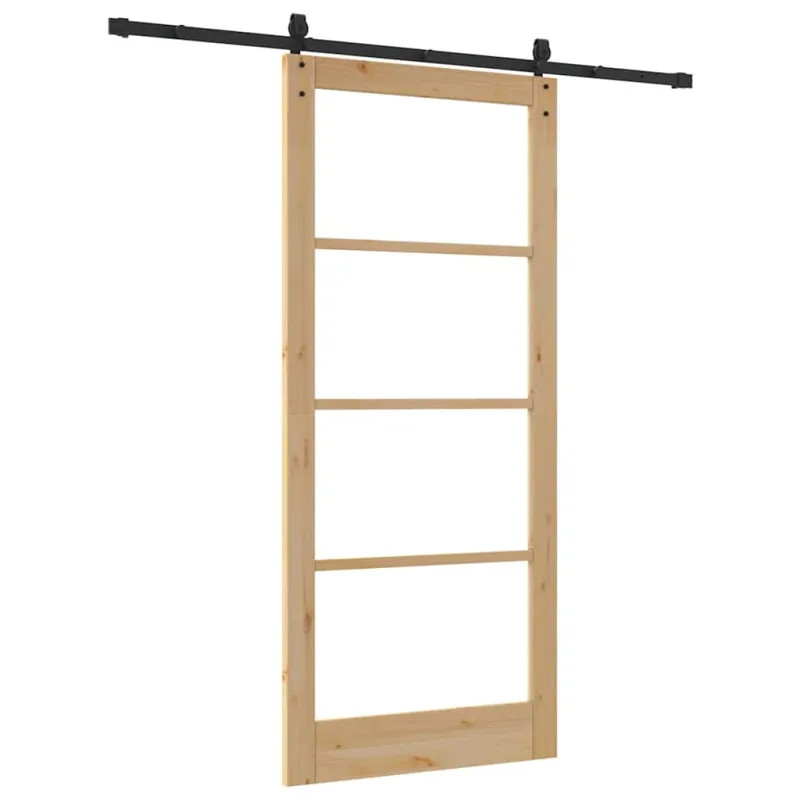 Slankios durys Natūrali ir juoda 93 x 211 cm