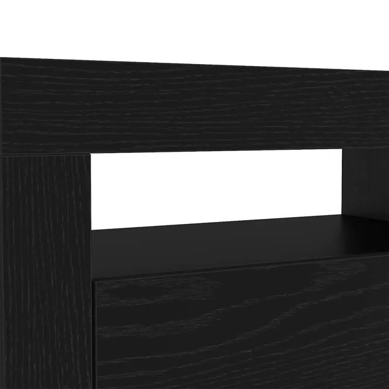 Televizoriaus spintelė 2 pcs Juodas ąžuolas 240 x 35 x 40 cm