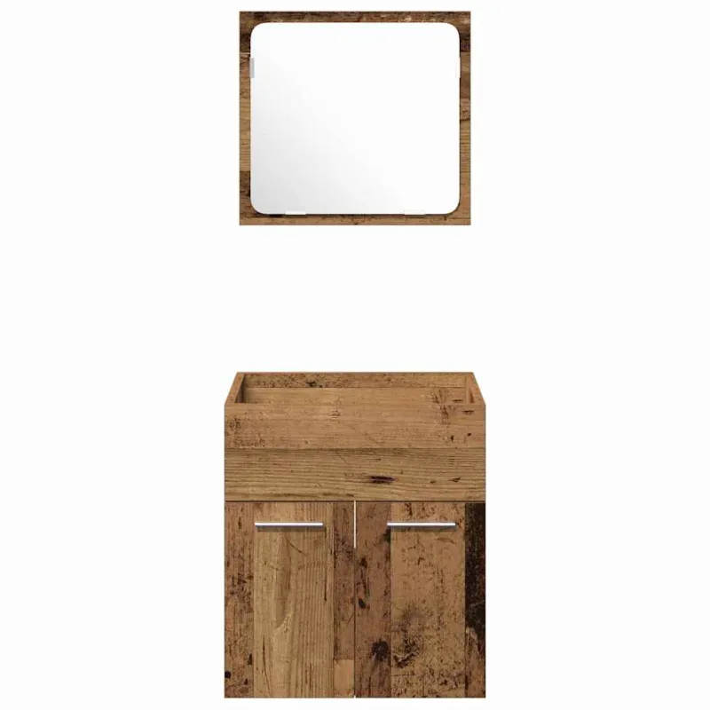 Vonios baldų rinkinys 4 pcs Senovinis medis Apdirbta mediena