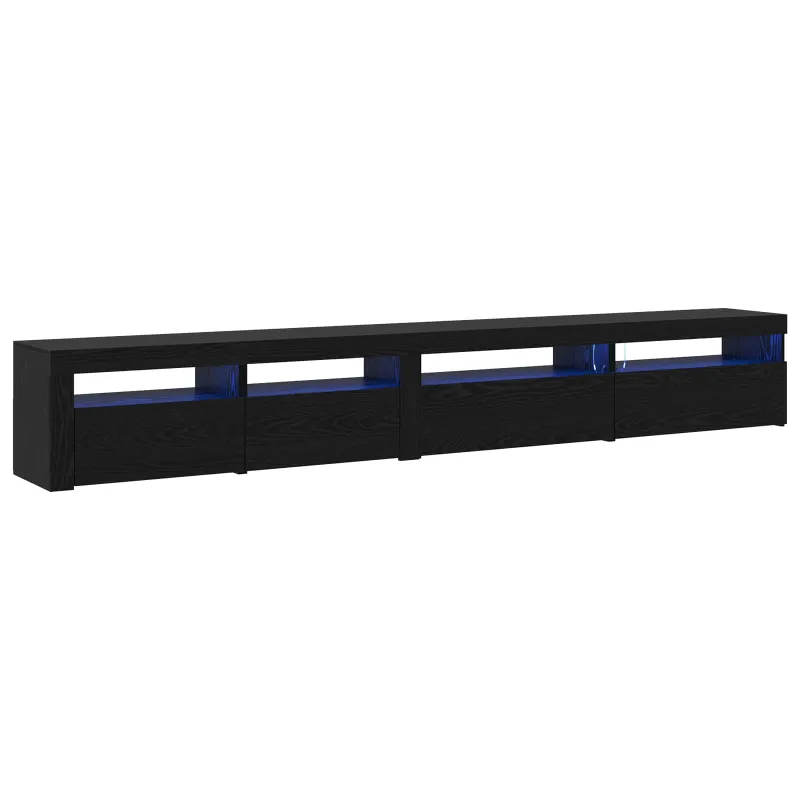 TV spintelių komplektas 3 pcs Juodas ąžuolas 270 x 35 x 40 cm