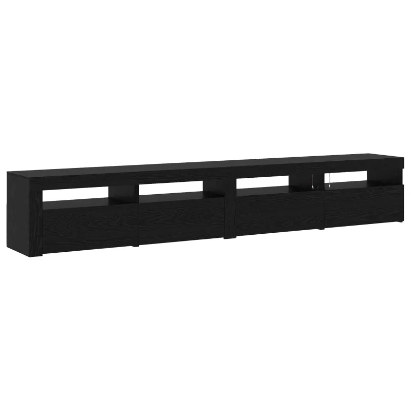 TV spintelių komplektas 3 pcs Juodas ąžuolas 240 x 35 x 40 cm