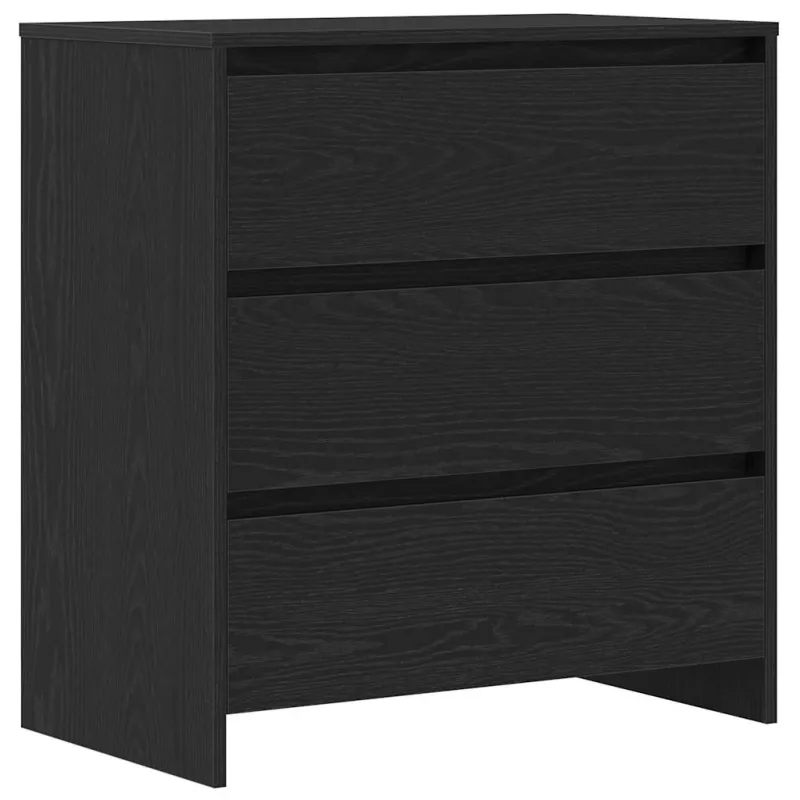 Kabalas su stalčių 2 pcs Juoda 70 x 41 x 75 cm Apdirbta mediena
