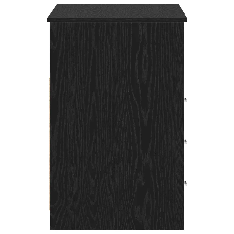 Stalas 2 pcs Juodas ąžuolas 140 x 50 x 76 cm Apdirbta mediena