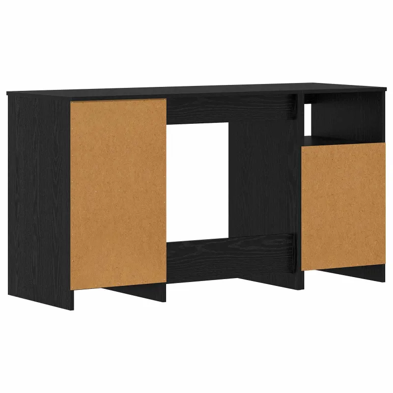 Stalas 2 pcs Juodas ąžuolas 140 x 50 x 76 cm Apdirbta mediena