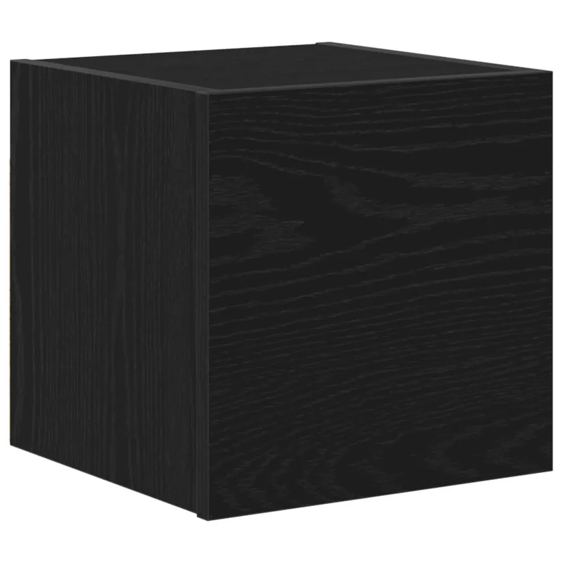 TV spintelių komplektas 7 pcs Juodas ąžuolas 100 x 30 x 30 cm