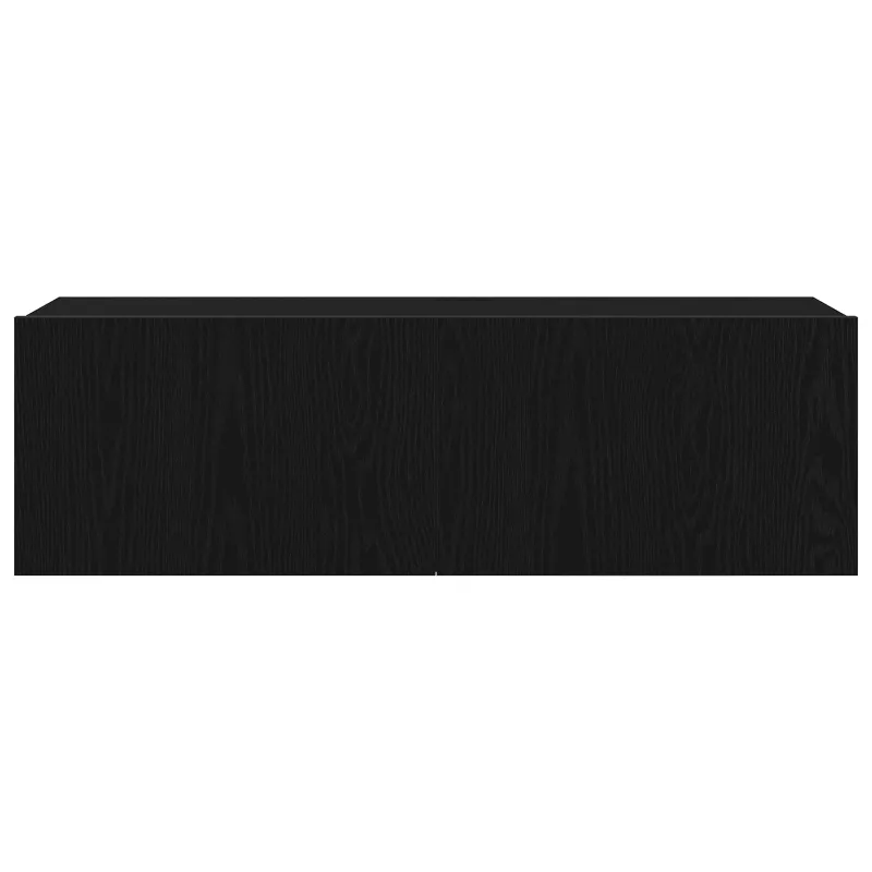 TV spintelių komplektas 7 pcs Juodas ąžuolas 100 x 30 x 30 cm