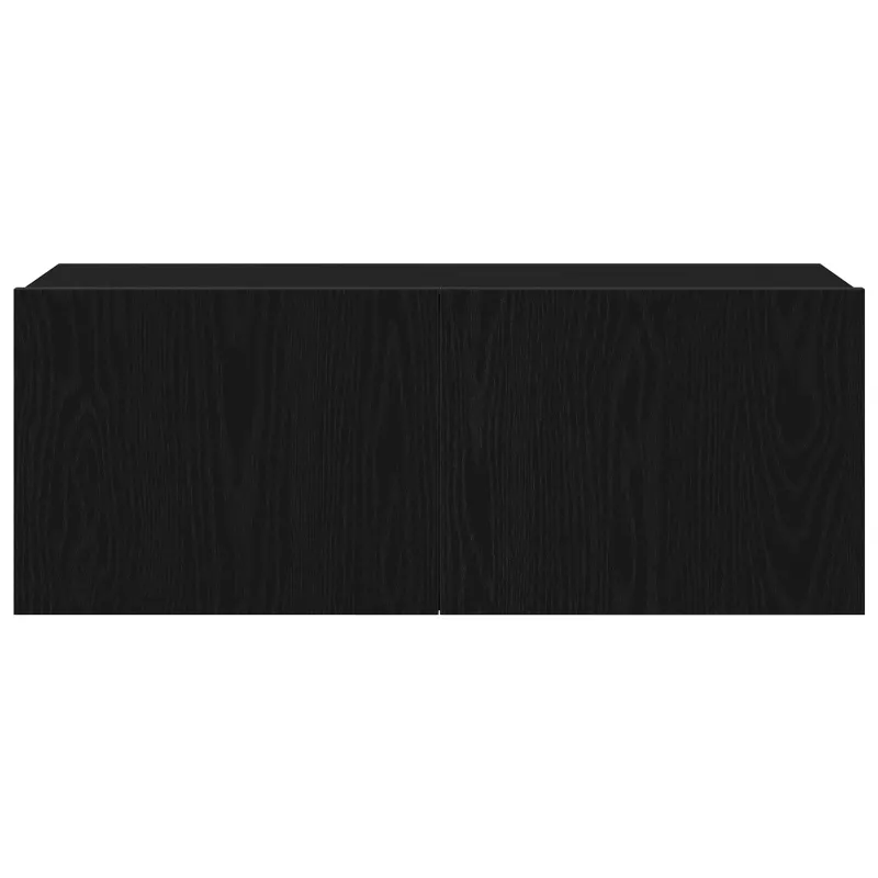 TV spintelių komplektas 7 pcs Juodas ąžuolas 100 x 30 x 30 cm