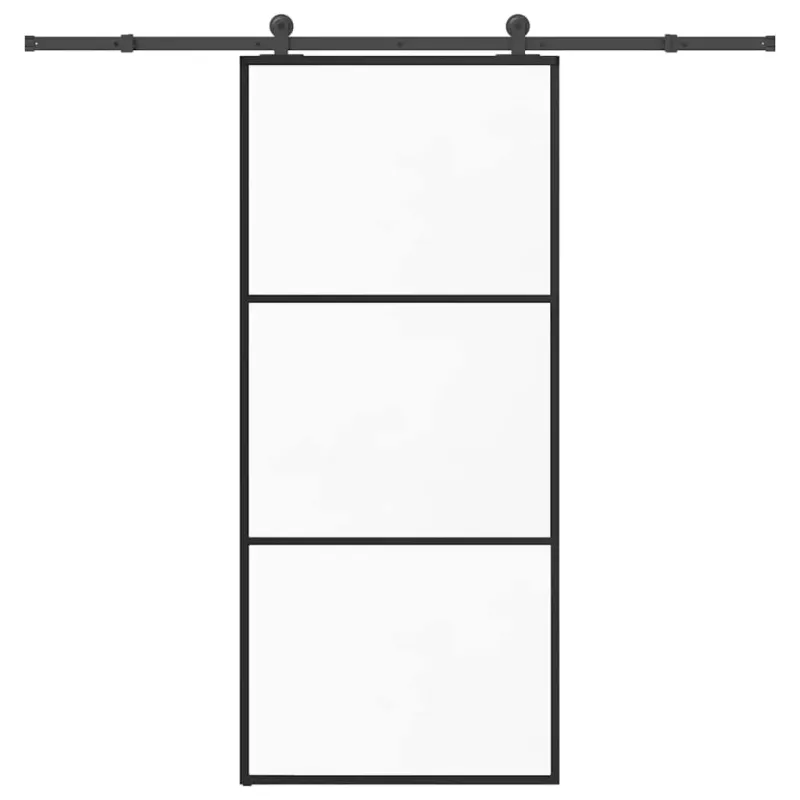 Stumdomos durys su įrangos rinkiniu, 90x205cm, ESG ir aliuminis