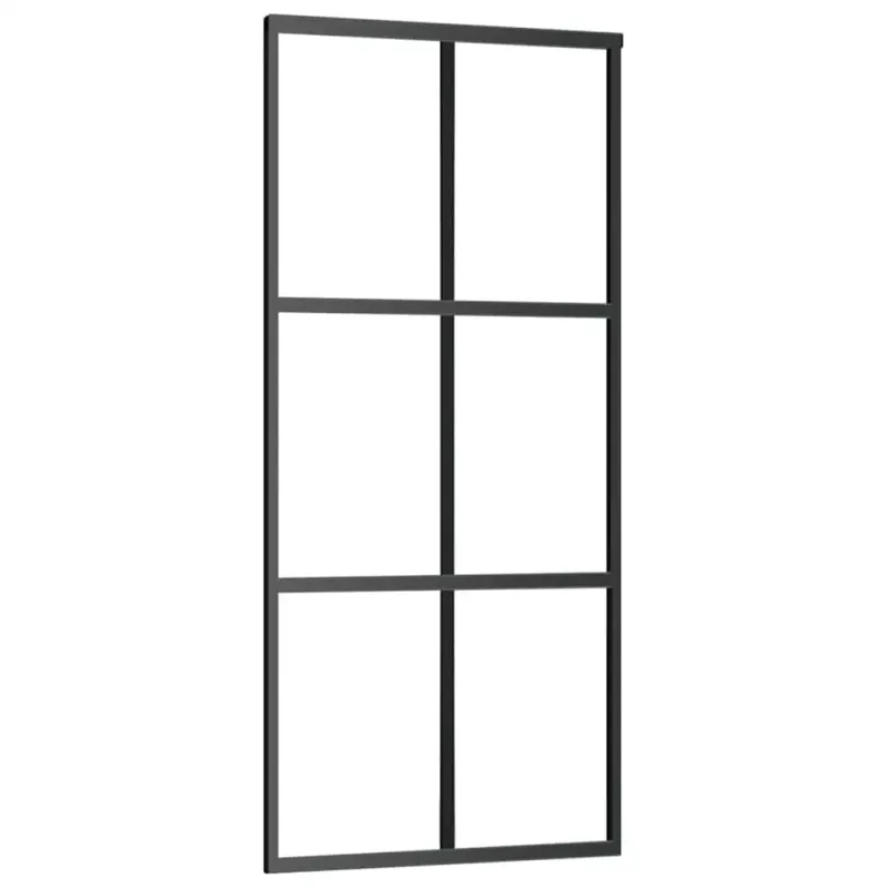 Stumdomos durys su įrangos rinkiniu, 90x205cm, ESG ir aliuminis