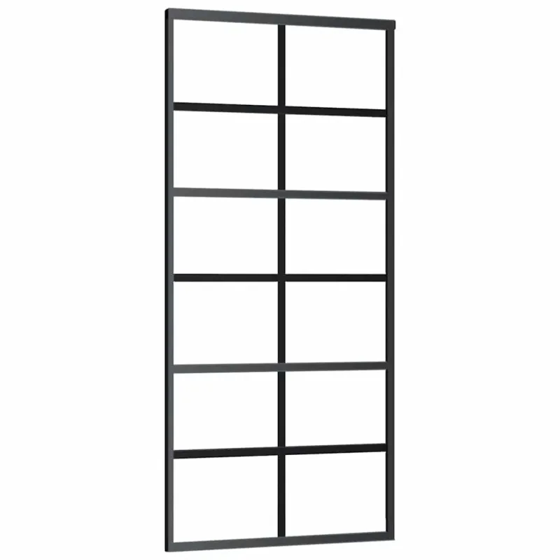 Stumdomos durys su įrangos rinkiniu, 90x205cm, ESG ir aliuminis