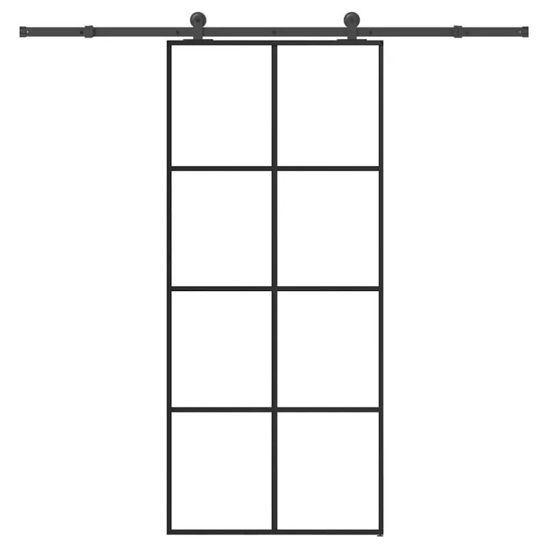Stumdomos durys su įrangos rinkiniu, 90x205cm, ESG ir aliuminis