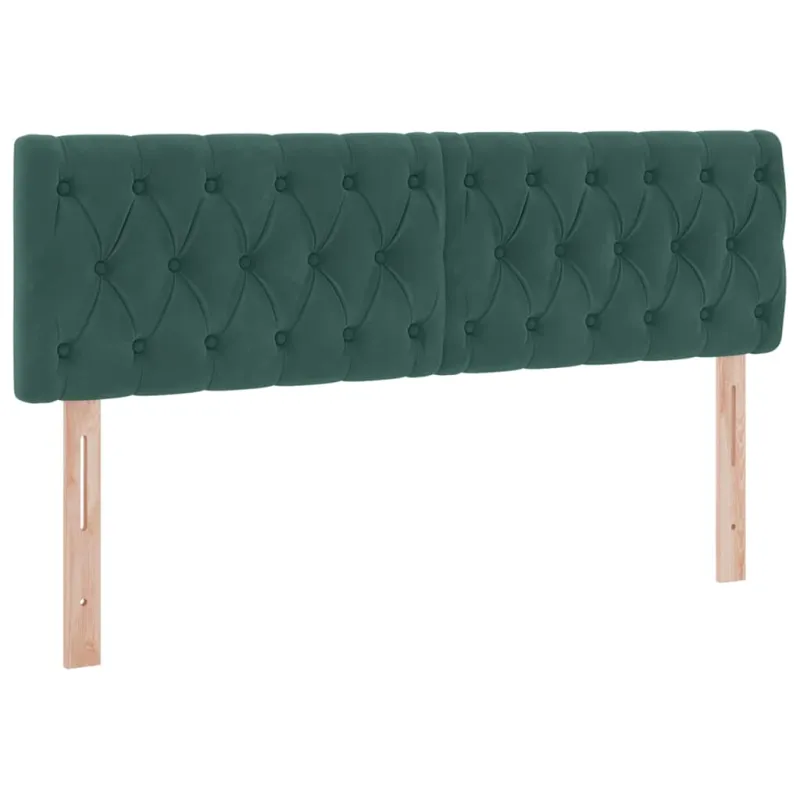 LED saugojimo lova su čiužiniu Tamsiai žalia 140 x 190 cm