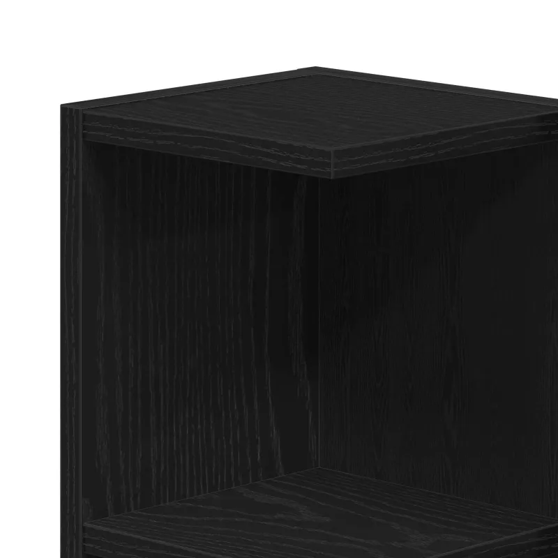 Vonios baldų rinkinys su lentyna 3 pcs Juoda 30 x 30 x 99,5 cm