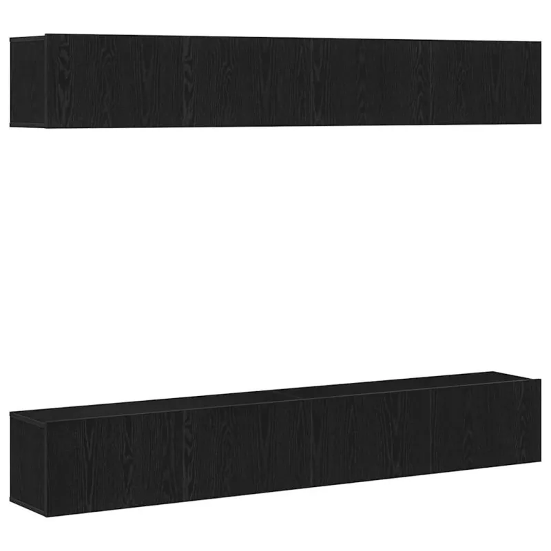 TV spintelių komplektas 4 pcs Juodas ąžuolas 100 x 30 x 30 cm