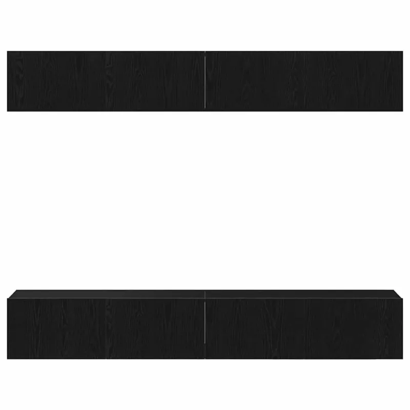 TV spintelių komplektas 4 pcs Juodas ąžuolas 100 x 30 x 30 cm