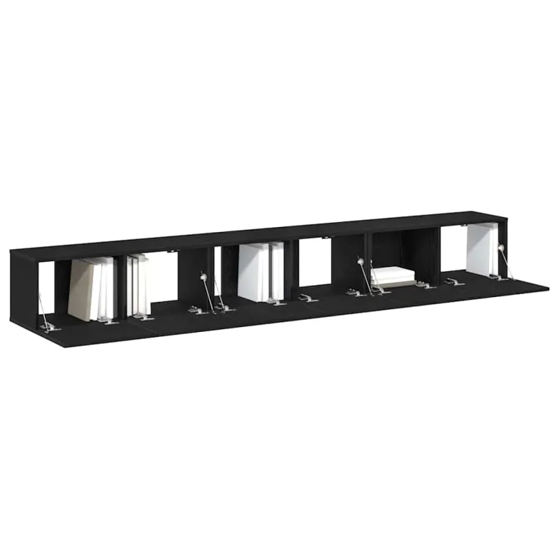 TV spintelių komplektas 3 pcs Juodas ąžuolas 80 x 30 x 30 cm