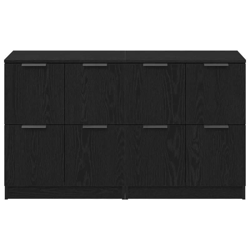 Kabalas 2 pcs Juodas ąžuolas 60 x 30 x 70 cm Apdirbta mediena