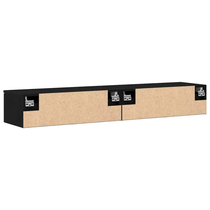 Prikabinama spinta 2 pcs Juodas ąžuolas 68 x 30 x 20 cm