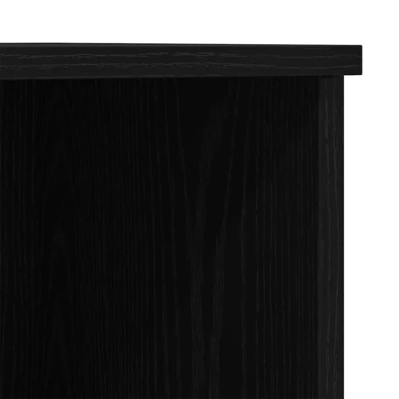 Aukštas stovas su stalčių Juodas ąžuolas 132 x 35.5 x 103.5 cm