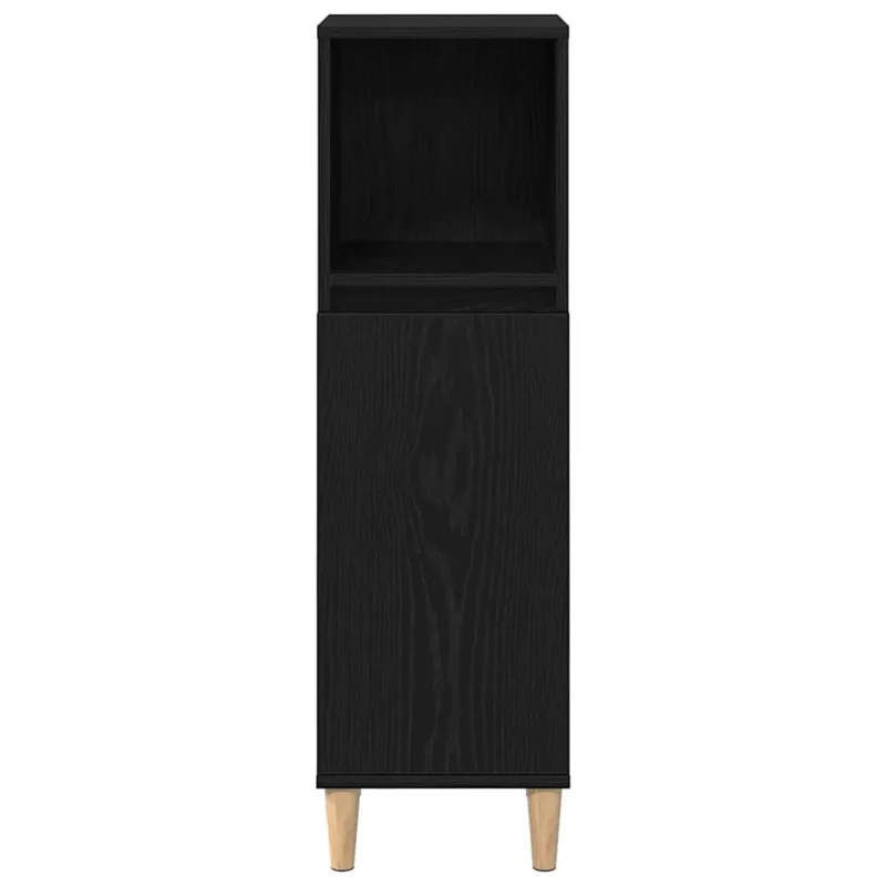 Vonios baldų rinkinys su saugykla 3 pcs Juodas ąžuolas