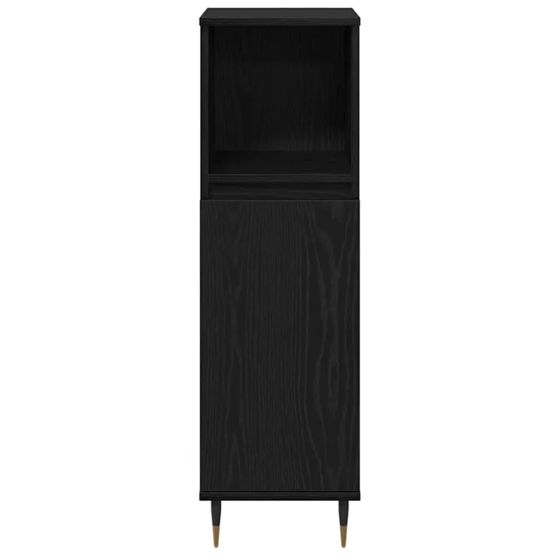 Vonios baldų rinkinys 3 pcs Juodas ąžuolas 30 x 30 x 190 cm