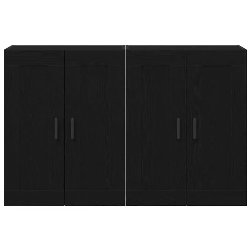 Prikabinama spinta 2 pcs Juodas ąžuolas 69,5 x 34 x 90 cm