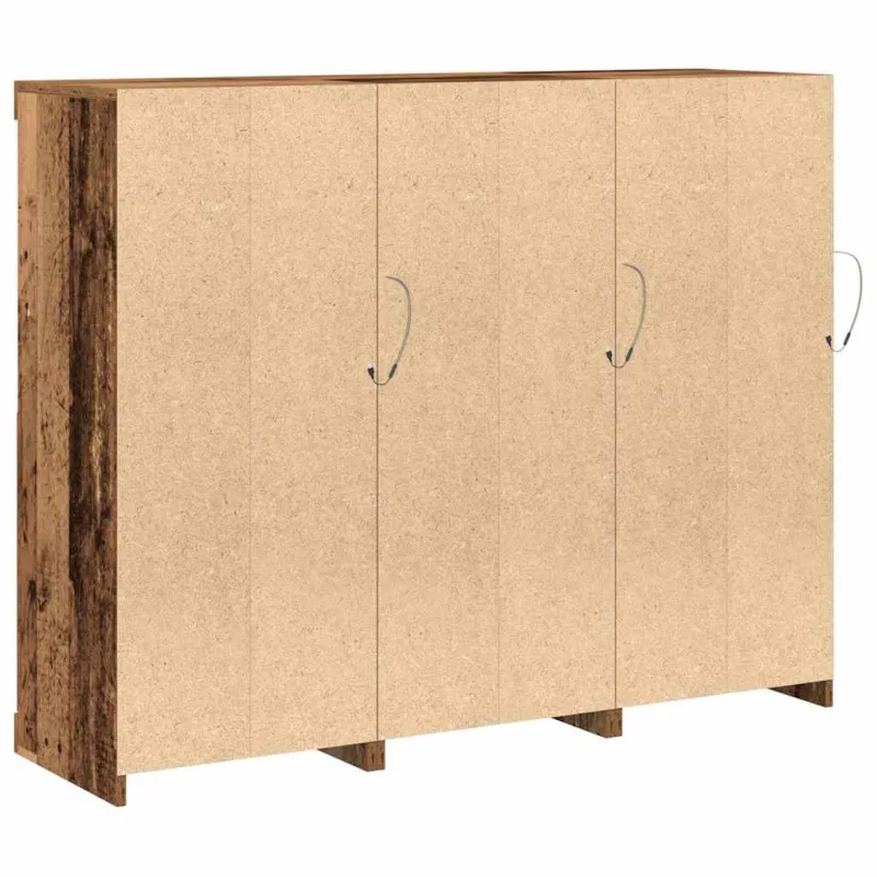 LED Bufetas 3 pcs Senas medis 123 x 37 x 100 cm