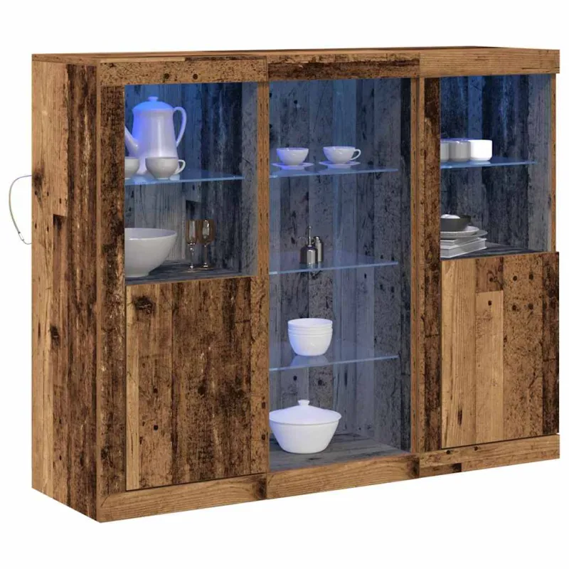 LED Bufetas Senas medis 123 x 37 x 100 cm Apdirbta mediena
