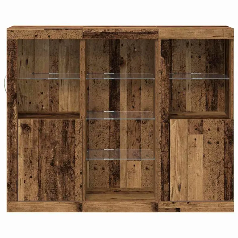 LED Bufetas Senas medis 123 x 37 x 100 cm Apdirbta mediena
