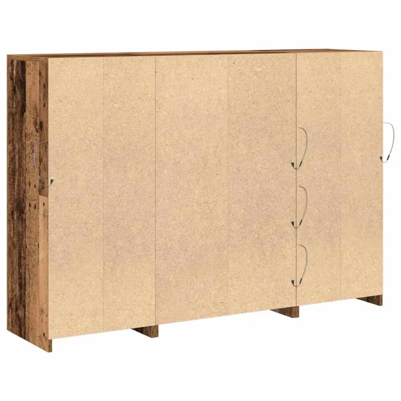 LED Bufetas Senas medis 142,5 x 37 x 100 cm Apdirbta mediena
