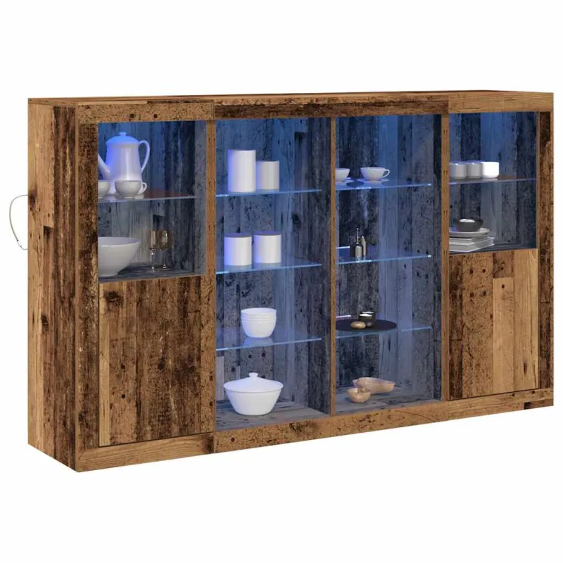 LED Bufetas Senas medis 163 x 37 x 100 cm Apdirbta mediena