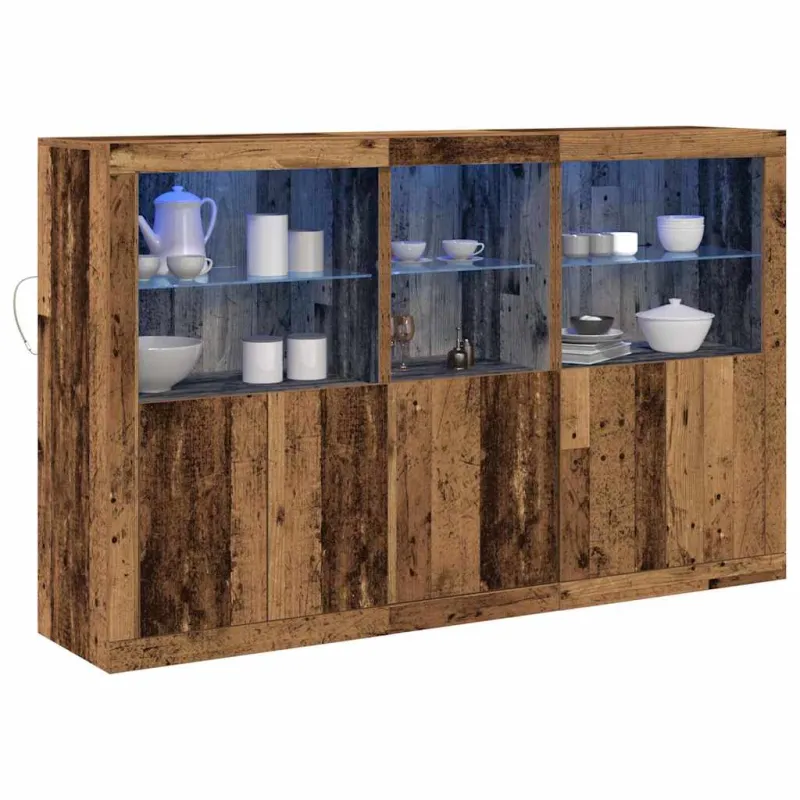 LED Bufetas Senas medis 162 x 37 x 100 cm Apdirbta mediena
