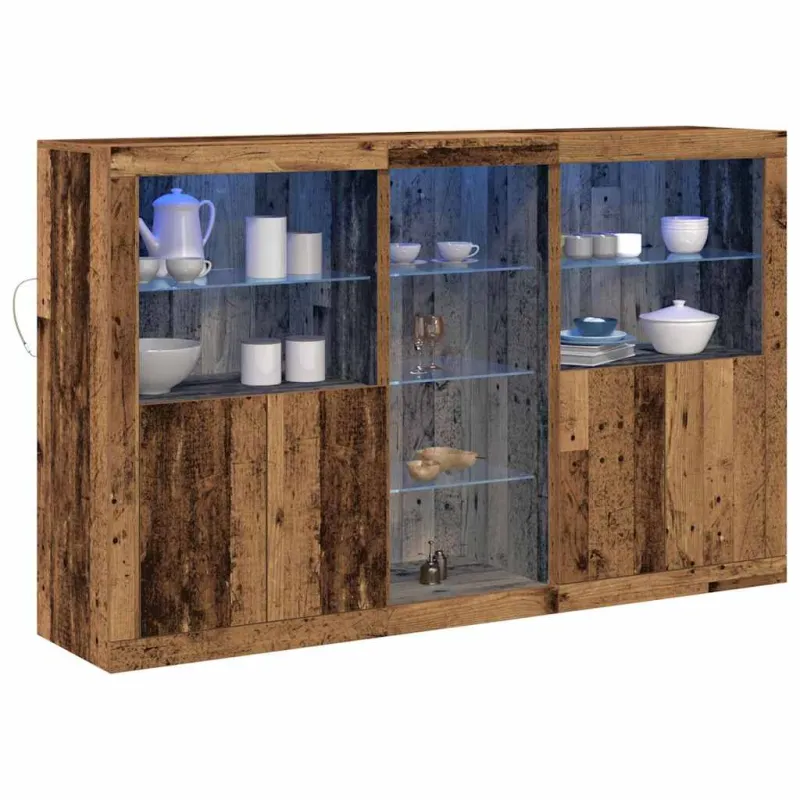 LED Bufetas Senas medis 162 x 37 x 100 cm Apdirbta mediena
