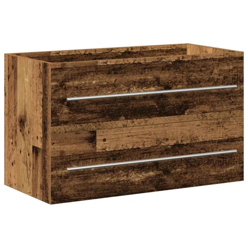 Vonios kriauklės spinta 2 pcs Senovinis medis 80 x 38,5 x 48 cm