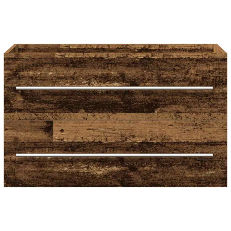 Vonios kriauklės spinta 2 pcs Senovinis medis 80 x 38,5 x 48 cm