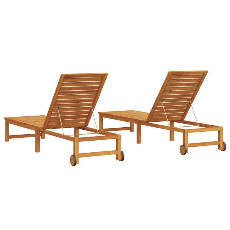 Saulės gultas 2 pcs Ruda 202 x 53 x 89 cm