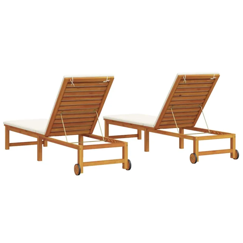 Saulės gultas 2 pcs Ruda 202 x 53 x 89 cm