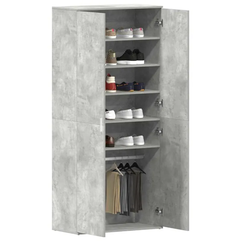 Batu skrynia Betono pilka 80 x 39 x 178 cm Apdirbta mediena