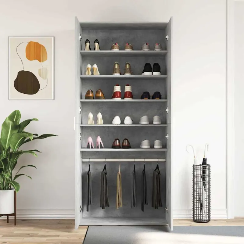 Batu skrynia Betono pilka 80 x 39 x 178 cm Apdirbta mediena
