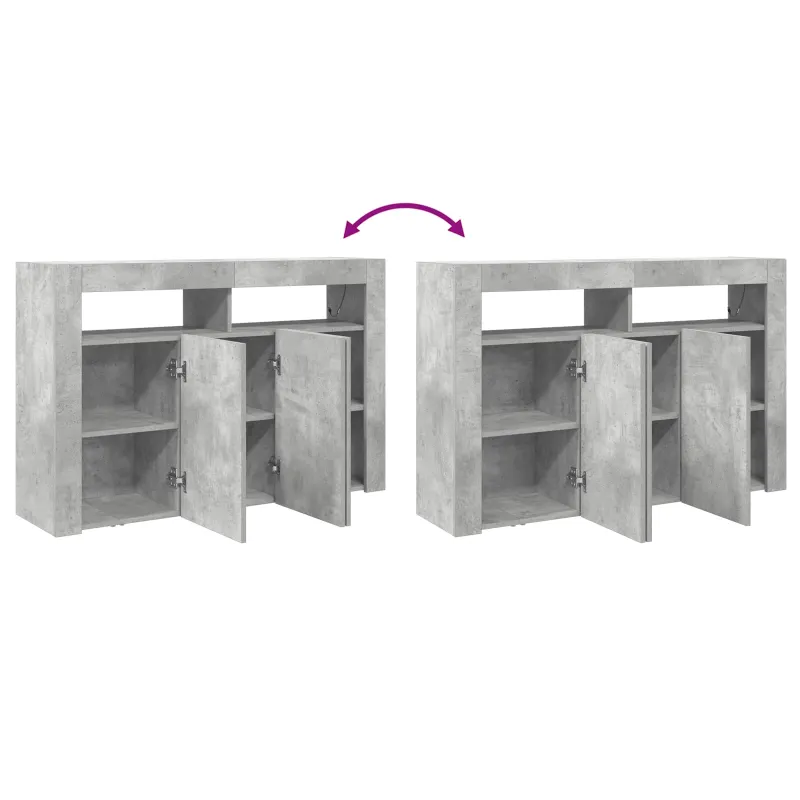 Kabalas Betono pilka 116 x 30 x 75 cm Apdirbta mediena