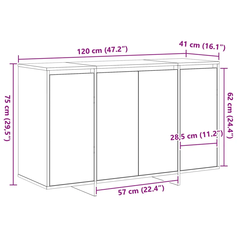 Kabalas Balta 120 x 41 x 75 cm Apdirbta mediena