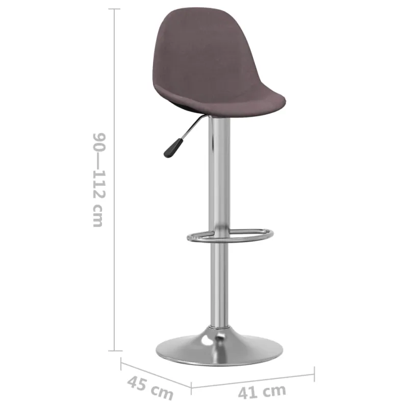 Baro taburetės, 2vnt., taupe spalvos, audinys