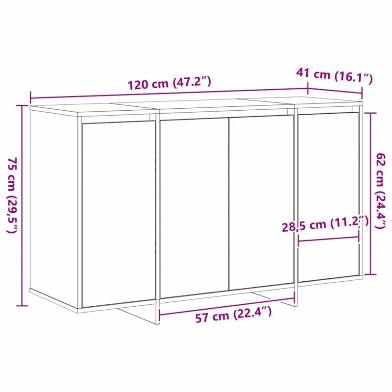 Kabalas Sena mediena 120 x 41 x 75 cm Apdirbta mediena