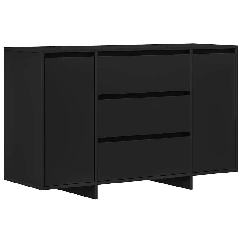 Kabalas su stalčių Juoda 120 x 41 x 75 cm Apdirbta mediena