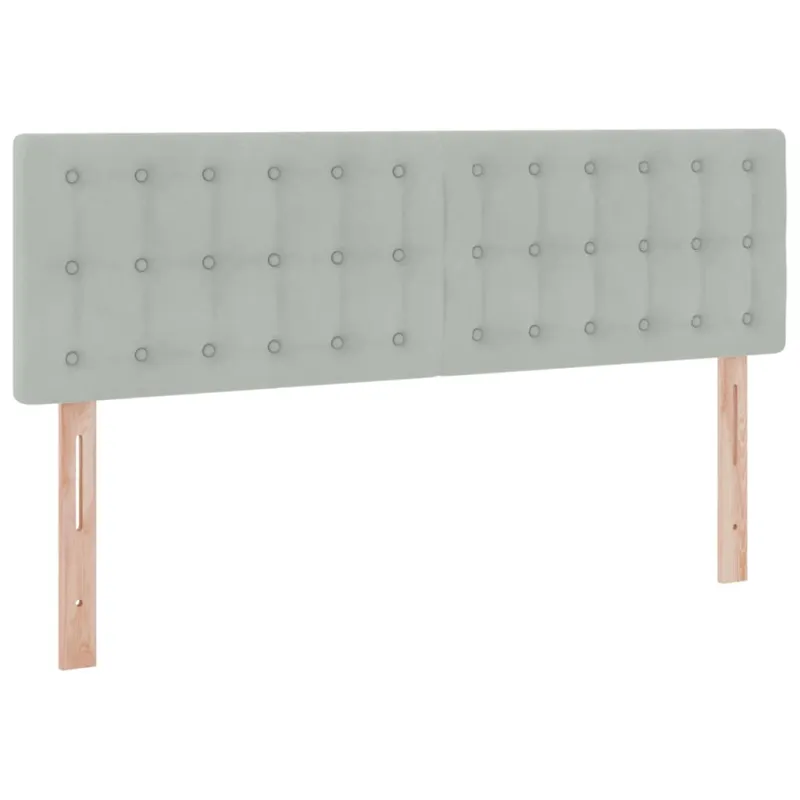 LED saugojimo lova su čiužiniu Šviesiai pilka 140 x 190 cm