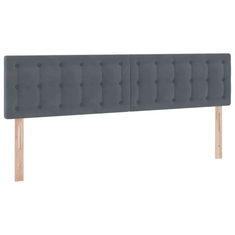 LED saugojimo lova su čiužiniu Tamsiai pilka 160 x 200 cm