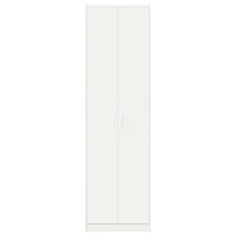 Spinta su lentyna Balta 55 x 25 x 189 cm Apdirbta mediena