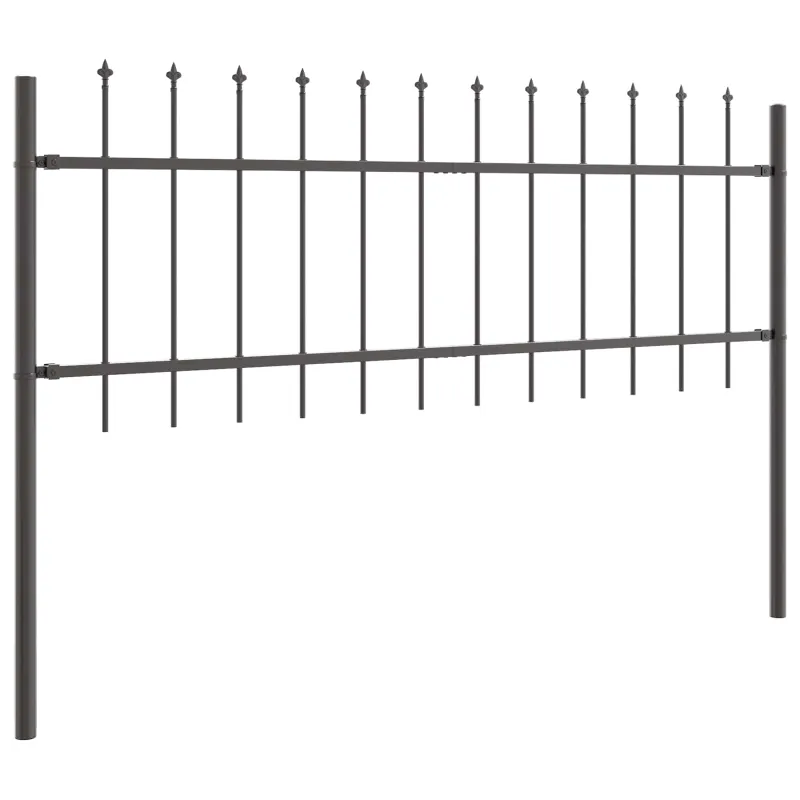 Sodo tvora 2 pcs Pilka 3,4 x 0,6 m Miltelinis plienas