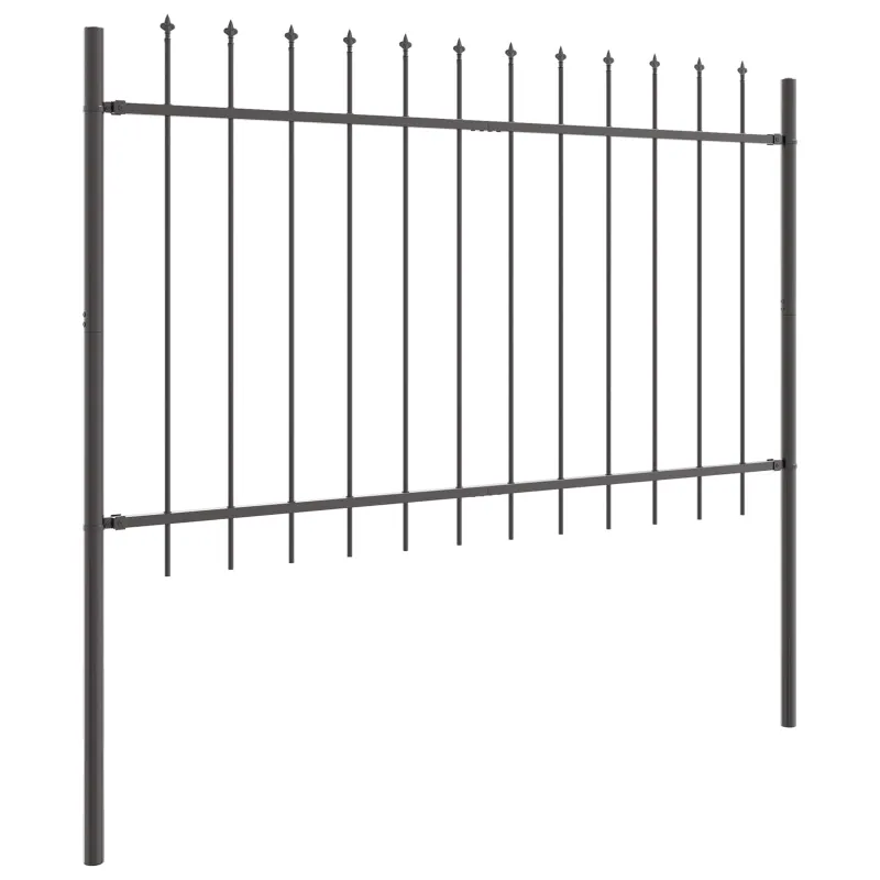 Sodo tvora 2 pcs Pilka 3,4 x 0,8 m Miltelinis plienas