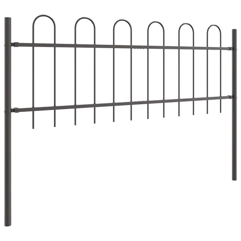 Sodo tvora 2 pcs Pilka 3,4 x 0,6 m Miltelinis plienas